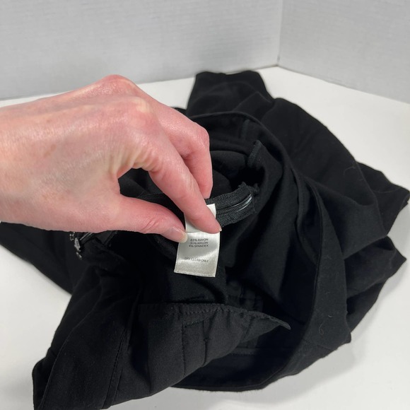 Ecru Black Flared Crop Dress Pants - Large - Picture 3 of 5